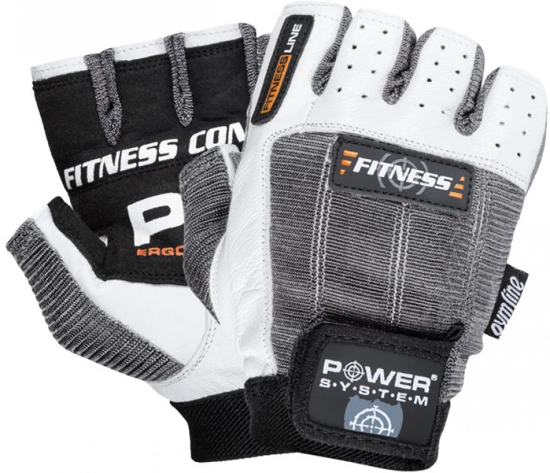 Power System - Fitness rukavice PS-2300 white-grey