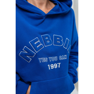 NEBBIA - Oversize mikina s kapucňou GYM RAT 256 (blue)