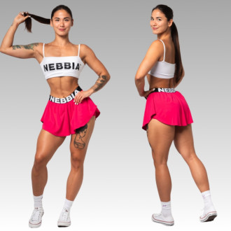 NEBBIA - Športová sukňa 2V1 GYM FLOW 670 (pink)