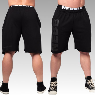 NEBBIA - Pánske teplákové šortky na cvičenie 351 (black)