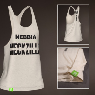 NEBBIA - Pánske tielko NECKZILLA 967 (light brown)